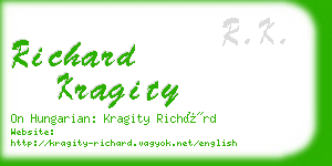 richard kragity business card